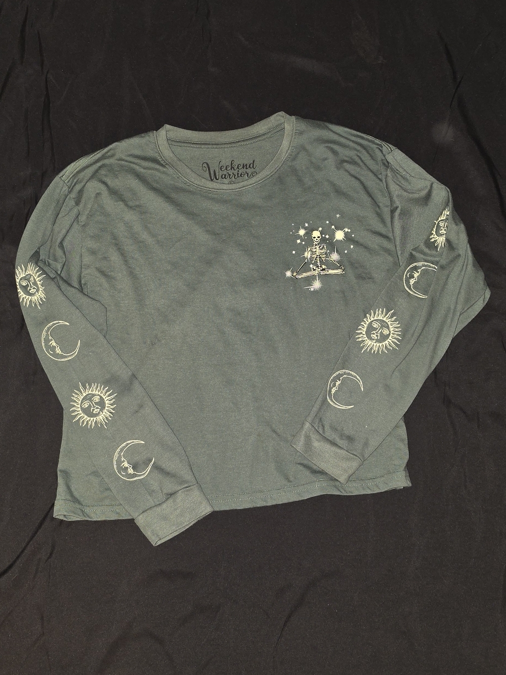 Weekend Warrior Green Graphic Long Sleeve Tee
